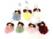 Laleczki brelok rozm. samej laleczki 9cm 10szt.